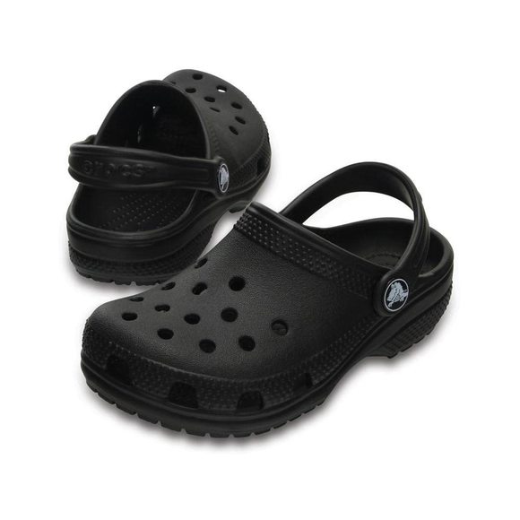 CROCS UNISEX-CHILD CLASSIC CLOGS, BLACK, 2 LITTLE KID - Picture 5 of 6